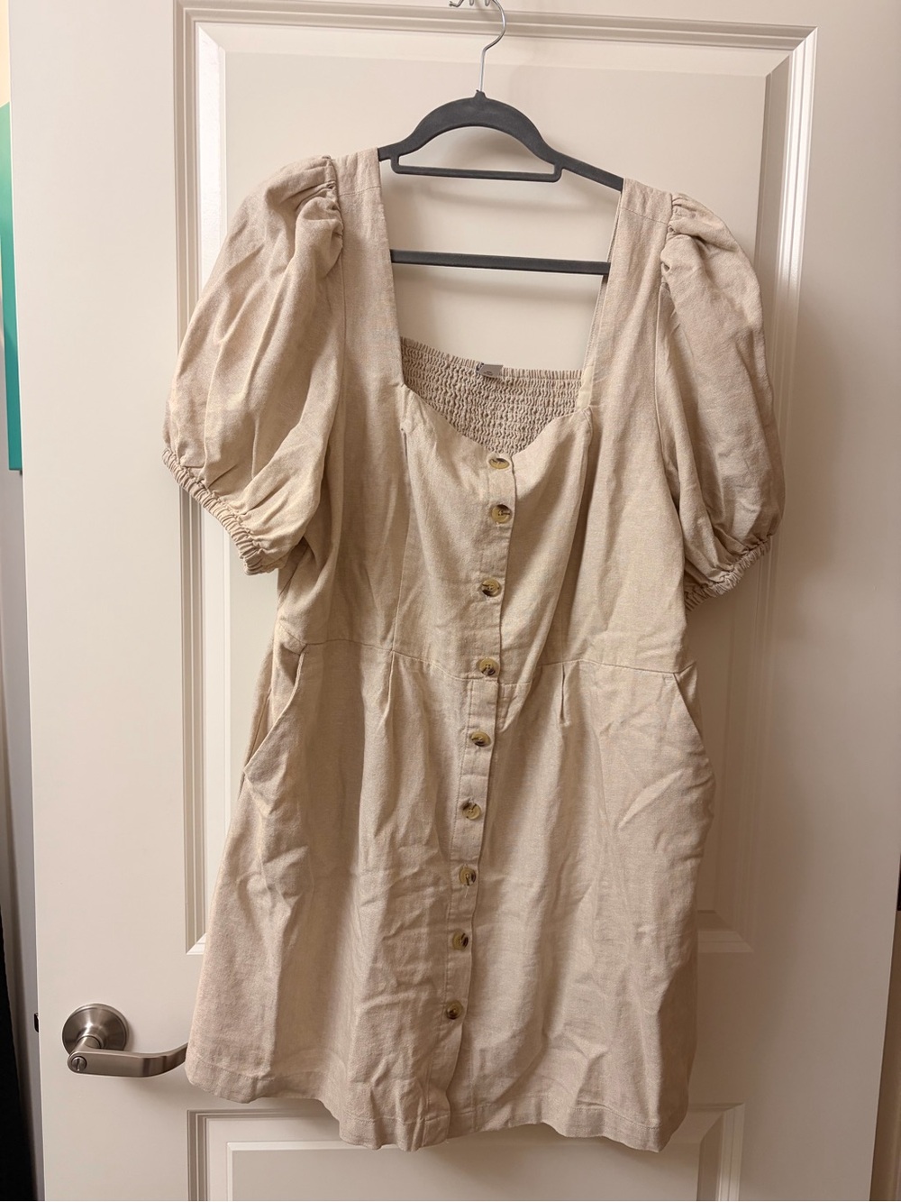 Old Navy Women’s Puff Sleeve Button-Down Dress